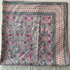 TABLECLOTH Square Floral Pink Green Classic Shabby Chic Cottagecore Boho